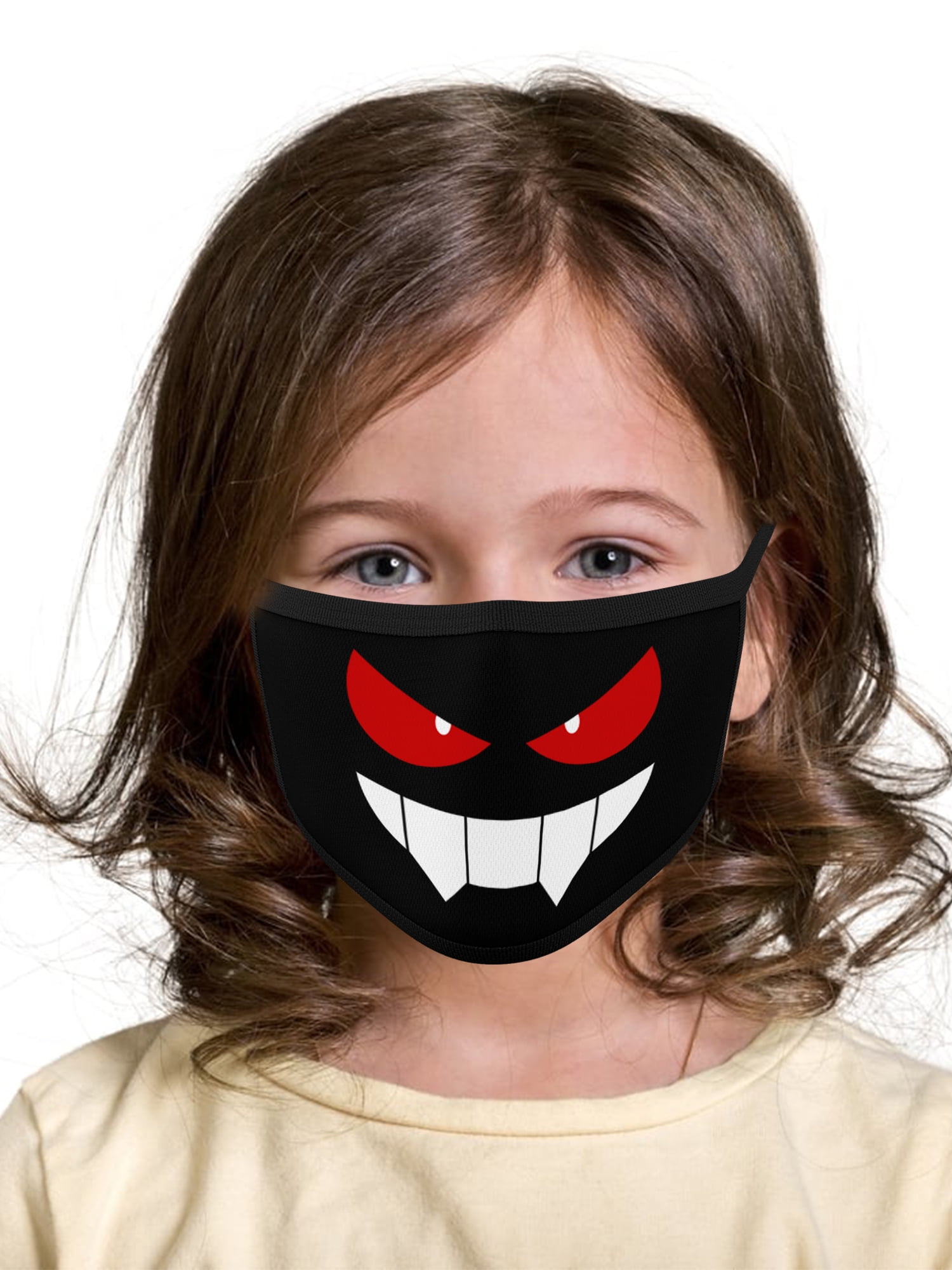 Face Mask Kids Reusable Face Masks Washable 2 Layered Children Face Mask Kawaii Mask Cute Mask with Face Design Fun Ages 4 to 10