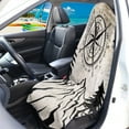 thumbnail image 2 of Uorisanigo Mountain Compass Car Seat Towel Cover Fashion Auto Interior Waterproof Soft Auto Seat Covers Anti-Slip Vehicle Seat Protector Universal Size Fit for Most Cars SUVs Trucks Vans, 2 of 6