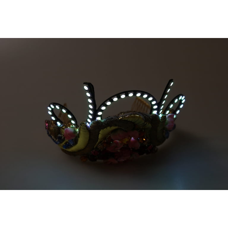 Dolce & Gabbana Gold Brass Floral Crystals LED Lights Crown Tiara Diadem Dolce & Gabbana Brass Floral Crystals Led Lights Crown In  main image 4