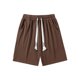 thumbnail image 1 of Pantalones Cortos para Hombre Cintura Elástica con Bolsillos Color Sólido Casual Suelto Pantalones de Ejercicio, Moda Transpirable Poliéster para Correr, Trabajo Y Diario, 1 of 5