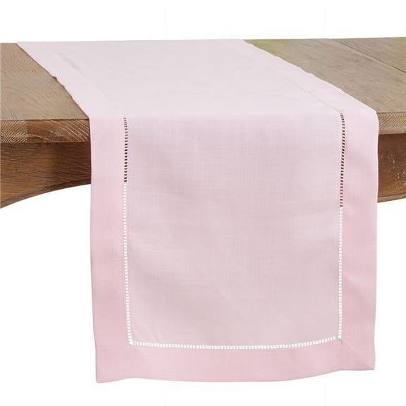Saro Lifestyle Table Runner With Hemstitched Border