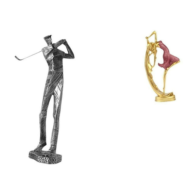 Figura de golfista,Estatua de golfista de resina,figura de golfista,decoración del hogar,Adorno de escultura moderna para centro de mesa,regalo,Estatua de la bailarina,Estatua de bailarina de