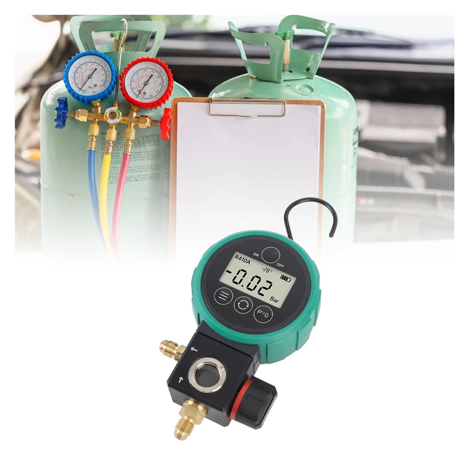 HVAC Vacuum Gauge Tester Power Saving Overpressure Alarm Digital HVAC Gauge Timed Shutdown