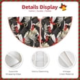 thumbnail image 3 of Lukts Roosters 2 Print Color Life Christmas Tree Skirt, Winter Holiday Tree Mat Decoration ,Can be Used as A Shawl-30", 3 of 6