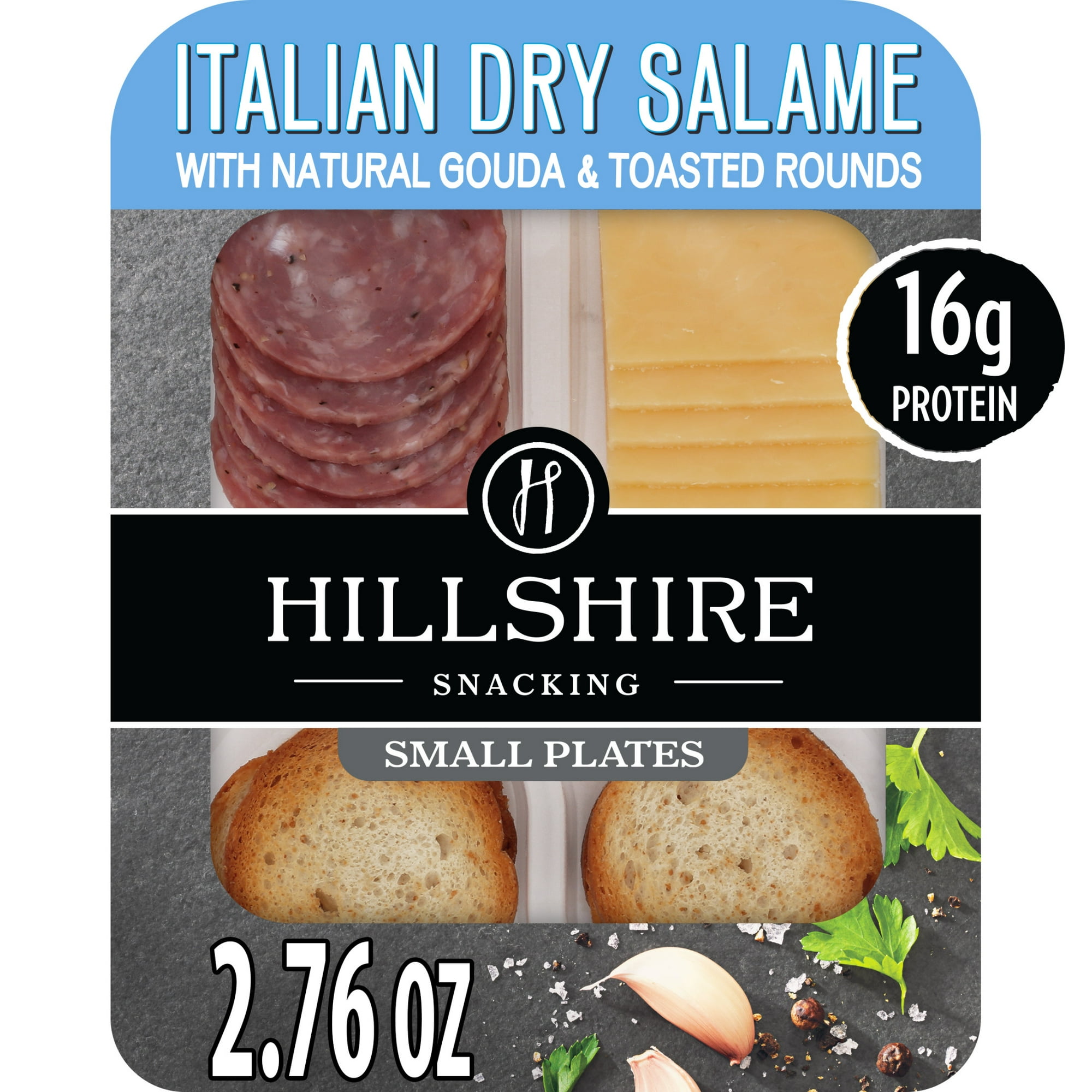 Hillshire Snacking Protein Italian Dry Salami and Gouda Cheese Snack Kit, 2.8 oz (Refrigerated)