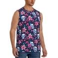 thumbnail image 2 of Pofeuu funny Skull daisy flower Print Men's Muscle T-Shirt, Sleeveless, Muscle Tank, Classic Muscle Tee Top For Men Casual Sleeveless Muscle T-Shirt Trendy Clothes-Medium, 2 of 7