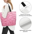 thumbnail image 3 of Disketp Pink Glitter Bolsa Tote Estampada para Mujer, Bolso de Hombro y de Mano para Compras y Viajes, 3 of 8
