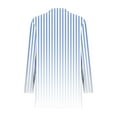 thumbnail image 6 of Miluxas Womens Casual Lightweight Gradient Striped Print Loose Long Sleeve Open Front Cardigan Coat Top Light Blue L(L), 6 of 7
