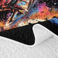 thumbnail image 5 of Castle Fairy Watercolor Splash Motocross Quilt Full,Dirt Bike Rider Full Bedspread Sets for Bedroom,Black Red, 5 of 7