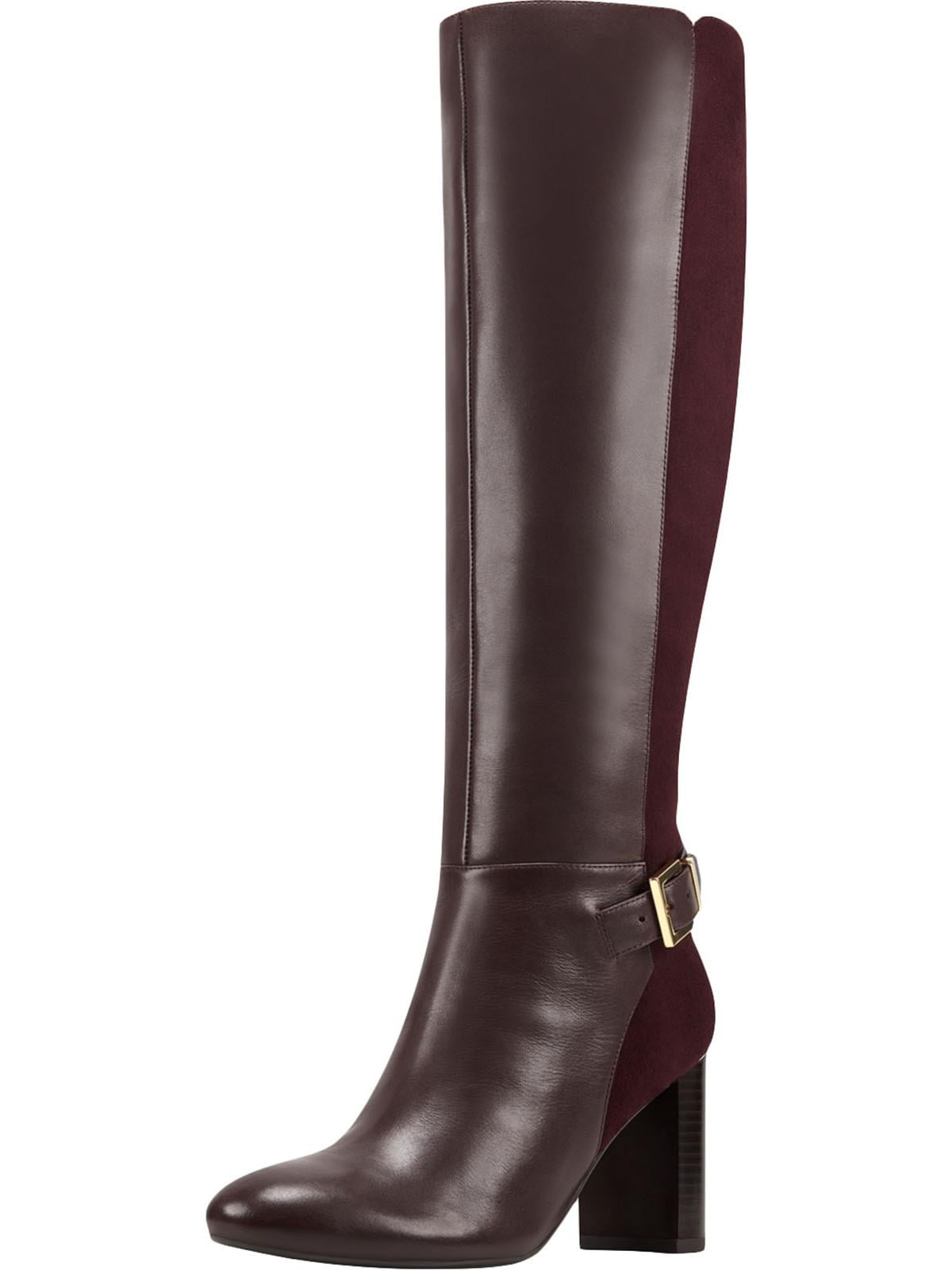 Bandolino Womens Bilya Leather Knee-High Riding Boots Red 7 Medium (B,M)