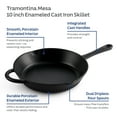 thumbnail image 5 of Tramontina Mesa Enameled Cast Iron Skillets, 10 Inch Frying Pan - Black, 5 of 8