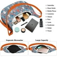 thumbnail image 3 of Women’s Crossbody Handbag – Water-Resistant Lightweight Purse with Colorful Japanese-Style Octopus and Nautical Marine Life Design, Watercolor Ocean Creatures Pattern, Spacious Durable Travel Bag, 3 of 5