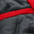 thumbnail image 7 of PiGOGI Men's Solid Color Long Sleeve Round Neck Casual Fashionable Jacket Outwear Red XL, 7 of 7