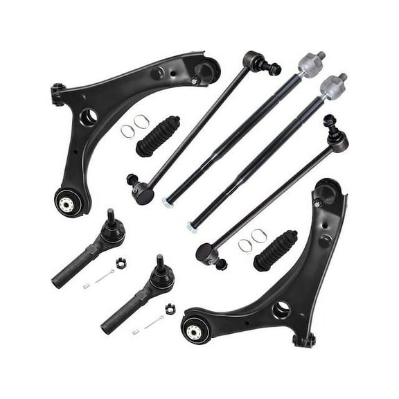Front Control Arm Ball Joint Tie Rod and Sway Bar Link Kit - Compatible with 2009 - 2010 Volkswagen Routan