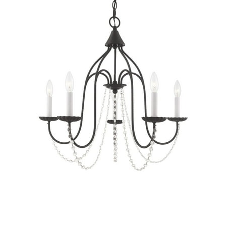 

Livex Lighting 40795 Alessia 5 Light 24 Wide Crystal Chandelier - Black