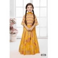thumbnail image 4 of DWEEP SARA Traditional Yellow Printed Embroidered Lehenga Set for Girls, 4-5 Y(24), 4 of 6