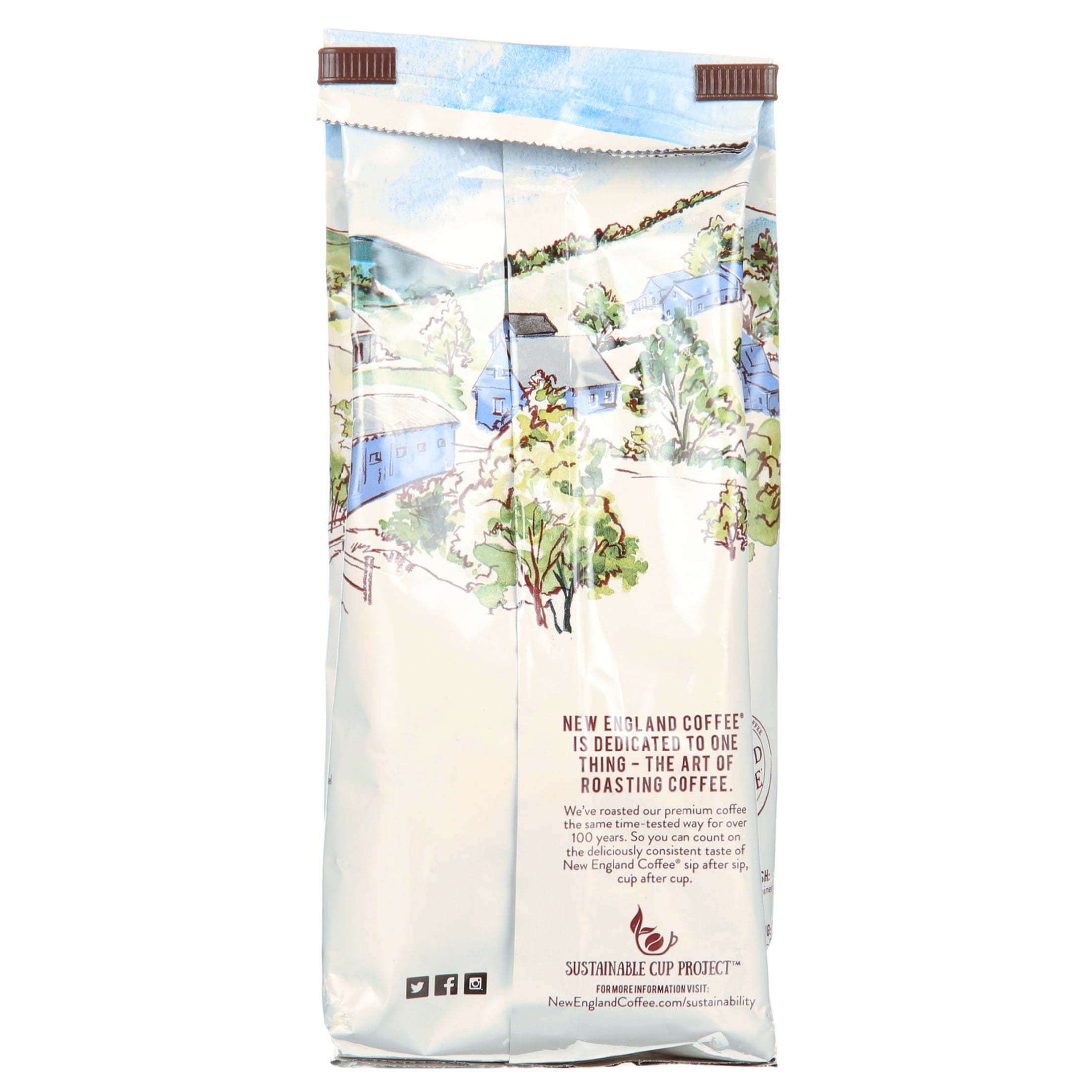New England Coffee French Vanilla, Decafinated, Medium Roast, Ground Coffee, 10 oz