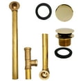 thumbnail image 3 of Westbrass 17-Gauge Brass Tip-Toe Drain Bathtub Assembly with No-Hole Overflow Elbow, Polished Brass, 3 of 12