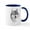White/Navy Inside, variant on CafePress - Gray Wolf Mug - 11 oz Ceramic Mug - Novelty Coffee Tea Cup