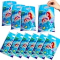 thumbnail image 2 of 10/50 piezas de bolsas de regalo de plástico de La Sirenita para fiestas de cumpleaños de niños, suministros para fiestas de baby shower, decoración, bolsa de botín para niñas de Ariel, 2 of 4