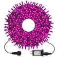 thumbnail image 1 of Cadena de luces Kemooie 300 LED, 30 m, color rosa, resistente al agua para exteriores, 1 of 9