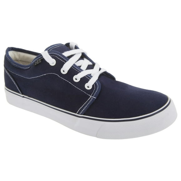 Dek Mens 4 Eye Padded Canvas Deck Shoes