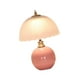 thumbnail image 5 of Lámpara de mesa con forma de hongo, ideal como luz de noche para dormitorio, con pantalla de cristal abovedada. Rosa, 5 of 9