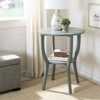 SAFAVIEH Rhodes Round Pedestal Accent Table Ash Grey