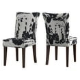 thumbnail image 6 of Weston Home Ayana Cowhide Parsons Dining Chairs, Set of 2, Black Cowhide, 6 of 8
