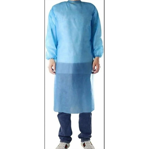 Qty =Pack Of 20 Civilian Disposable Personal Protective Gown Blue  First Aid Kit