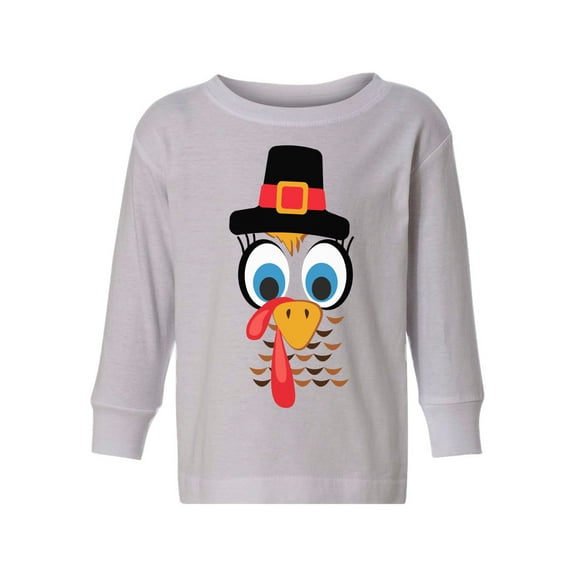 Awkward Styles Kids Thanksgiving Sweaters Toddler Turkey Face Long Sleeve Shirt