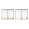 thumbnail image 4 of Inteprter Ventana Cortinas transparentes Estilo simple Cenefa Decoraciones colgantes Sala de estar Estudio Cortinas para interiores Café 1.5 * Café 1.5*1.2 m 2Conjunto, 4 of 6