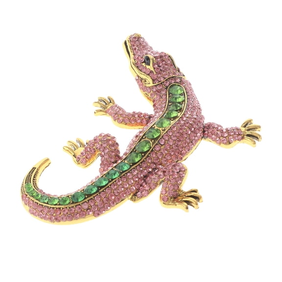 Large Alligator Rhinestone Brooch