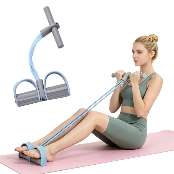 Foot Pedal Resistance Bands with Handles, Durable Pedal Resistance Band with Handle, Multifunction Exercise Bands, Home Gym Fitness Equipment for Women & Men - Blue