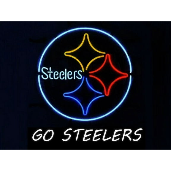 Queen Sense 20"x16" Pittsburgh Sports Team Steeler Go Steeler Neon Sign Man Cave Handmade Neon Light 120PSLGS