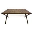Ozark Trail Aluminum RollTop Camping Table, Dark Brown