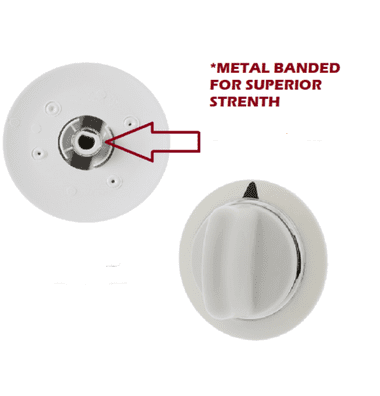 Hotpoint AP3995088 Dryer Knob for General Electric White 2 Pk WE1M654 