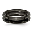 thumbnail image 2 of Primal Steel Titanium Black Titanium Domed 6mm polished Band, 2 of 11
