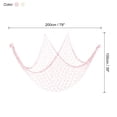 thumbnail image 2 of Uxcell 79 x 39 Inch Decorative Fish Net, Fishing Net Wall Hangings Decoration for Ocean Them Party, Pink, Beige, 2 of 5