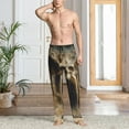 thumbnail image 4 of Salouo Ancient Skull Cave Landscape Print Pajama Pants for Men, Lounge Pants Elastic Waistband Casual Men's sleepwear Loungewear Sleep Pajama Pant -X-Large, 4 of 7