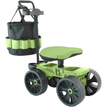 UPC: 0850025258128 | TheXceptional Wheelie Scoot with Tool Toter Handle  Bucket and Comfort Cushion