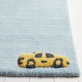 thumbnail image 3 of SAFAVIEH Kids Cars Stripes Runner Rug, Light Blue/Yellow, 2'6" x 8', 3 of 7