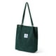 thumbnail image 1 of Bolso de pana para mujer, bolso de lona con cordón para el hombro, color verde oscuro, 1 of 5