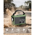 thumbnail image 3 of Emergency Weather Radio with Large Solar Panel, Efficient Hand Crank & Real 12000mAh Battery | AM/FM/NOAA Bands, LED Flashlight, Reading Lamp, SOS Al, 3 of 8