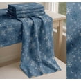 thumbnail image 6 of Soimoi Blue Cotton Poplin Fabric Snow Flakes Floral Printed Craft Fabric by the Yard 42 Inch Wide, 6 of 7