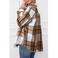 thumbnail image 2 of Maskion Womens Casual Plaid Shacket Button Down Long Sleeve Shirt,XL Apricot, 2 of 4