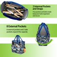 thumbnail image 6 of Garden Tool Bag,Pioneer Flower Floral Print Pattern Garden Tool Organizer,Garden Gifts,Waterproof Multi-Pocket Garden Tool Storage 11.8x5.5x11.4 Inch(Tools NOT Included), 6 of 6