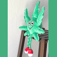 thumbnail image 6 of PAW:20 MJ The Weed Leaf | Funny Dog Toy | Cool Plush Squeaky Toy for Small, Medium and Large Dogs | Fun Novelty Gift | Fetch and Funny Photos | Shelf Sitter with Dangling Legs, 6 of 7