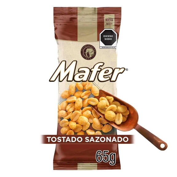 Cacahuate Mafer tostado sazonado sin aceite 65 g