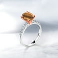thumbnail image 4 of Gem Stone King 1.70 Ct Brown Tiger Eye E-F Lab Grown Diamond 925 Silver and 10K Rose Gold Ring (Size 7), 4 of 4
